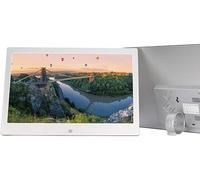 Cornice per foto digitale, album elettronico in metallo da 12 pollici - 1280 x 800 LED ad alta risoluzione per immagini/musica/lettore video multimediale con telecomando, supporto regalo USB e s