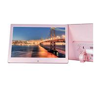Cornice per foto digitale, album elettronico in metallo da 12 pollici - 1280 x 800 LED ad alta risoluzione per immagini/musica/lettore video multimediale con telecomando, supporto regalo USB e s