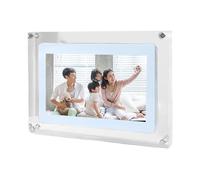 Cornice per foto digitale con design in acrilico trasparente, porta ricaricabile USB, memoria 4G, per decorazioni domestiche, album fotografico elettronico in acrilico da 5 pollici, 7 pollici, 10