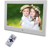 Cornice per foto digitale, cornici per foto digitali HD da 10 pollici Schermo LED widescreen 16:9 con slot per schede USB/SD e immagine digitale con telecomando