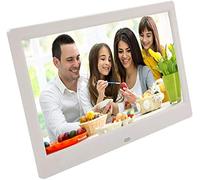 Cornice per foto digitale da 10 pollici 1024X600 ad alta risoluzione 16:9 Schermo FHD Anteprima immagine Calendario video Orologio Timer accensione/spegnimento automatico Supporto USB e scheda SD Te