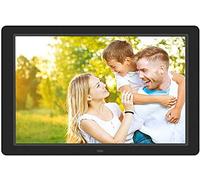 Cornice per foto digitale da 12 pollici 1280x800 Schermo ad alta risoluzione Anteprima immagine Calendario video Orologio Timer accensione/spegnimento automatico Supporto USB e scheda SD Telecomando