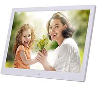 Cornice per foto digitale da 15 pollici, LCD ad alta risoluzione 1280 * 800 IPS Cornice per foto con calendario Sveglia supporta più formati di file e USB e scheda SD esterna