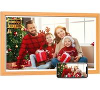 Cornice per foto digitale da 21,5 pollici Dual-WiFi, riproduzione video 1080p, schermo Syn per smartphone, 32 GB, condividi foto video tramite app e-mail, archiviazione cloud illimitata, montaggio a