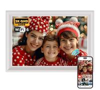 Cornice per foto digitale da 64 GB, cornice digitale WiFi6, 100% sRGB 10,5 pollici 1920x1280 FHD IPS Touch Screen, condividi foto e video tramite l'app Frameo, estendi