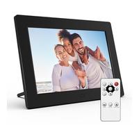 Cornice per foto digitale da 7 pollici, cornice per foto digitale con display LCD HD 16:9, telecomando, facile configurazione e condivisione di foto, video, idea regalo per famiglia, Natale