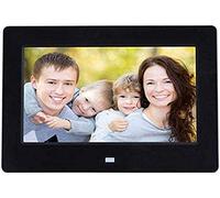 Cornice per foto digitale da 7 pollici, sensore di movimento, display LED ad alta definizione, cornice per foto elettronica che può essere accesa e spenta regolarmente (Black(ips))