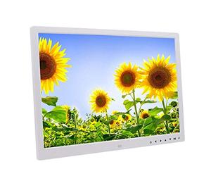 Cornice per foto digitale, display ad alta definizione, anteprima dell'immagine a rotazione automatica Lettore montato a parete adatto a vari scenari (White 17)