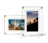 Cornice Per Foto Digitale in Acrilico, Schermo LCD Trasparente NFT Da 5/7/10 Pollici Con Memoria Da 1 GB E Batteria Ricaricabile, Supporta La Commutazione Orizzontale E Verticale,7 INCH
