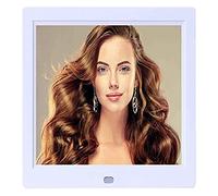 Cornice per foto digitale intelligente, display a LED, lettore foto/musica/video, cornice per foto elettronica multifunzione (White 8 inch+8G card)