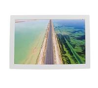 Cornice per Foto Digitale, Interfaccia HD e USB Orologio Calendario Risoluzione 100-240 V 1080P Cornice per Foto con Staffa a Doppia Funzione con Schermo a LED per Ufficio (Spina