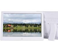 Cornice per foto digitale Spacmirrors, album elettrico da 12" con telecomando - Anteprima immagine schermo FHD IPS 1280x80 ad alta risoluzione 16:9 Video - Supporta USB e scheda SD (Bianco)