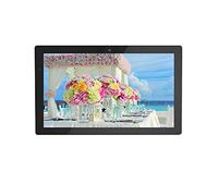 Cornice per foto digitali da 27 pollici, schermo IPS HD a visione completa, macchina pubblicitaria per esterni multifunzionale montata a parete (Black)