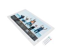 Cornice per Foto Elettronica, Cornice per Foto Digitale Multifunzionale Schermo IPS da 22 Pollici Presentazione 'anteprima 'immagine con Telecomando per Ufficio (Spina europea)