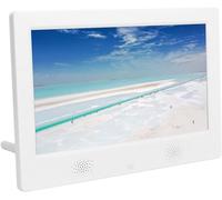 Cornice per foto elettronica, telecomando a infrarossi 100-240 V Facile da installare Cornice per foto digitale Supporto Video Immagine Musica Calendario orologio da 10 pollici per la casa