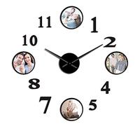 Cornice per foto fai da te grande orologio da parete personalizzato foto decorativa soggiorno orologio familiare immagini personalizzate cornice grande orologio nero 47 pollici (120cm)