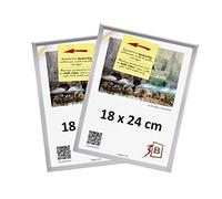 Cornice per foto, in alluminio, Alluminio, silver matt, 18 x 24 cm (ca. 7 x 10") - 2 pcs.