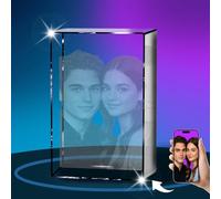 Cornice per foto in cristallo personalizzata, regalo personalizzato con la tua foto, cornici personalizzate personalizzate con foto, regali commemorativi personalizzati per membri della famiglia