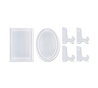 Cornice per foto in resina, stampo in silicone, rettangolare e ovale, per epossidica, strumenti per la creazione gioielli, per fai da te, decorazioni per la casa, stampi per foto