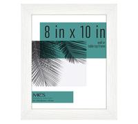Cornice per foto MCS Studio Gallery 8x10, bianca, effetto legno, verticale e orizzontale, da appendere alla parete e cavalletto per esposizione s