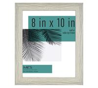 Cornice per foto MCS Studio Gallery 8x10, effetto legno grigio, verticale e orizzontale, da appendere alla parete e cavalletto per esposizione su