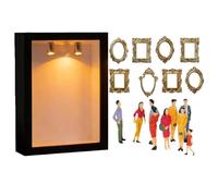 Cornice Per Foto Mini Museo,Piccola Scatola Dei Ricordi In Legno | Kit Cornice Scatola con Silhouette e Figure - Per Adulti Fai Da Te Artigianato Decorazione Casa Compleanno Natale