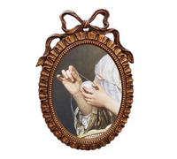 Cornice per Foto Ovale Antica in Resina, Desktop Da Parete per 12x18