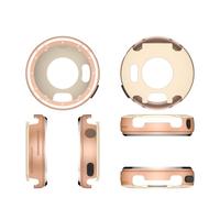 Cornice per Garmin Vivoactive 6/Active 6, custodia protettiva in metallo per smartwatch, cover di ricambio antigraffio in tinta unita (Oro rosa)