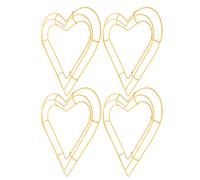 Cornice per ghirlanda a forma di cuore da 4 pezzi: cerchio floreale in metallo