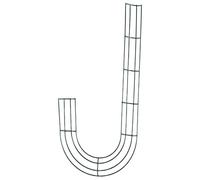Cornice per ghirlanda, forme di ghirlanda natalizia a forma di J, ghirlanda natalizia per porta d'ingresso, cornice in filo metallico, base per ghirlande natalizie per decorazioni esterne