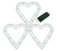 Cornice per ghirlanda in metallo a forma di cuore da 3 pezzi fai da te, cornice