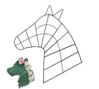Cornice per ghirlande in metallo - cornice per il fai da te | base a corona in filo metallico a forma di testa di cavallo, accessorio per ghirlande autunnali, decorazione per feste in vacanza, set di