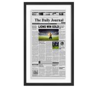 Cornice per giornali Americanflat 15x26 con vetro infrangibile - Utilizzabile come cornice per giornali 11x22 - Collezione Signature Float - Legn