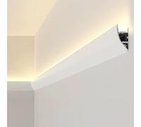 Cornice per illuminazione ambientale, montaggio a superficie, cornice per illuminazione in metallo per corridoio, camera da letto, soggiorno, sistema di canali LED sopraelevati al posto della fessura