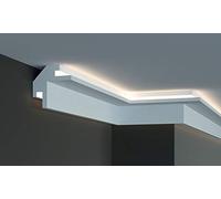 Cornice per illuminazione indiretta led a parete e soffitto - EL203 (1,15 metri)