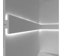 Cornice per illuminazione indiretta led doppia a parete - EL302 (1,15 metri)