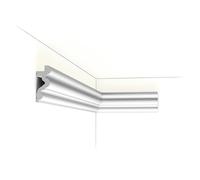 Cornice per illuminazione indiretta - Orac Decor - L200xP3,4xH8,3 cm - C324