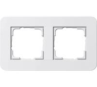 CORNICE PER INTERRUTTORE DOPPIO GIRO Gira di copertura doppia Bianco puro/Bianco puro 0212410