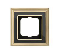 CORNICE PER INTERRUTTORE O PRESA BUSCH-JAEGER 1-faccia ms/pol antracite/ottone 1721-835