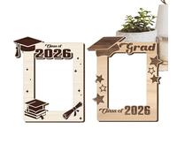 Cornice Per Laurea 2026 - Ornamento Senza In Due Pezzi, Cornice Per Foto Elegante Laurea 2026 Da 5x3,5 Pollici - Per Studenti Universitari Delle Scuole Superiori Scaffale Soggiorno Sala Da Pranz