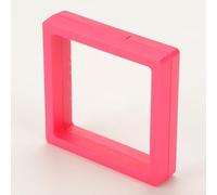 Cornice per monete compatibile con medaglie, francobolli, gioielli da casinò e souvenir piatti per ottenere una presentazione galleggiante 3D, 70 x 70 mm (rosso rosa)