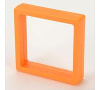 Cornice per monete compatibile con medaglie, francobolli, gioielli da casinò e souvenir piatti per ottenere una presentazione galleggiante 3D, 70 x 70 mm (arancione)