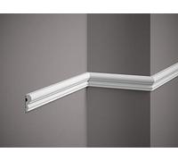 Cornice per parete Boiserie conf. da 10 mt profilo decorativo 3D in polimero duro bianco - verniciabili - Montaggio facile - Prezzo al mt Euro 6,60- asta da 2 mt(MD325)