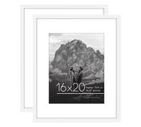 Cornice per poster Americanflat 16x20 in bianco, confezione da 2 - Utilizzabile come cornice per foto 11x14 con passepartout - Include accessori