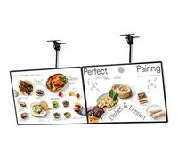 Cornice per poster con retroilluminazione a LED, Scatola luminosa a LED retroilluminata con menu, montaggio a parete e soffitto, confezione da 2, colore nero, 40x60 cm(2pcs,60x90cm)