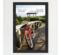 Cornice per poster del museo MCS, 16x24 cm, con venature del legno di onice, verticale e orizzontale, da appendere alla parete, grande cornice pe