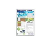 Cornice per poster di sicurezza FRANKEN ignifuga cornice a scatto in alluminio anodizzato argento DIN A4 incluso antiriflesso - NEW