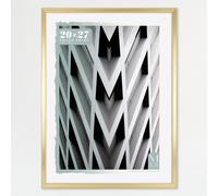 Cornice per poster MCS Foundation 20x27, tradizionale cornice in ottone da appendere alla parete, verticale e orizzontale, per foto, poster e sta