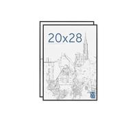 Cornice per Poster MCS Original 50,8 x 71,1 cm, Cornice Nera Leggera, Fissaggio a Parete Verticale e Orizzontale, Grande Cornice per Foto, Poster e Opere d'Arte (Confezione da 2)