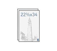 Cornice per Poster MCS Original 56,8 x 86,4 cm, Cornice Nera Leggera, Fissaggio a Parete Verticale e Orizzontale, Grande Cornice per Foto, Poster e Opere d'Arte (Confezione da 2)